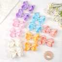 CLLOT 40 Pcs 4.5 Inch Hair Bows for Girls Clips Grosgrain Ribbon Boutique Hair Bow Alligator Clips For Girls Teens Toddlers Kids(Rainbow Colors)