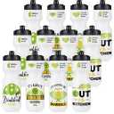 Maxdot 12 Pcs Funny Dinkball Water Bottle Bulk 26 oz Reusable Sports Squeeze Water Bottle with Pull Top Cap for Sports Party Favors Team Gifts Players Gym