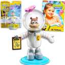 Spongebob Squarepants Sandy Collectible Figure Set - Bundle with Sandy Cheeks Action Figure and Display Plus Tattoos | 7" Spongebob Bendy Figure Toy