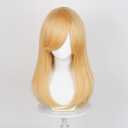 LABEAUT Orange Medium Long Cosplay Wig with Bangs for Women Men,19.7 Inch Straight Synthetic Wig,Natural Looking,Soft & Lightweight,Heat Resistant,Easy to Style for Daily Wear,Party & Cosplay