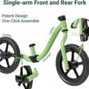 12 Inch Kids Balance Bike for 2-5 Years Old Toddler Single-arm Fork Design with Adjustable Soft Seat&Handlebar Best Gift Option for Kids, Standard
