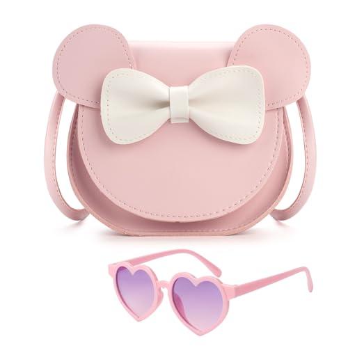 LJCTULY Girls Purse, Kids Crossbody Bag, Fashion Mini Toddler Shoulder Bag, Cute Small Purse for Girls, Great Birthday, Chirstmas Gifts (Pink)