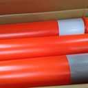 RoadHero 42 Inch Delineator Post with Base, Portable Orange Traffic Delineator Posts Cones with Reflective Collars for Parking Lots, Road Safety, Construction Events (6 Pack)