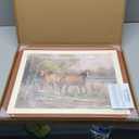 Art Shoppe Framed Print Wall Art, Vintage Wall Dcor for Living Room, Bedroom, Office, High-Resolution Image on Premium Art Paper, 3/4" Frame with Plexiglass Front, Ready to Hang, 17"x21" (Brown Foals)