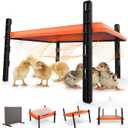 Brooder Plate for Chicks, 12" x 16" Heat Plate for Chicks for 20 Chick, 75 Watts Chicken Coop Heater with Adjustable Temp Timer & Height & Angle, IPX4 Waterproof, UL-Certified