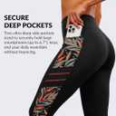 Yvette High Waisted Leggings for Women with Pockets - Tummy Control Yoga Pants, Printed Workout Leggings & Exercise Pants (Black, XXXL)