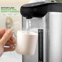 NutriChef Hot Water Urn Pot Insulated Stainless Steel,Auto & Manual Dispense,Auto Boiler,Safety Lock Shutoff 3.38 QT /3.2L - Auto Boiler Shut Off - PKWK43