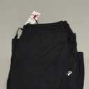 Pudolla Men's Cotton Yoga Sweatpants Athletic Lounge Pants Open Bottom Casual Jersey Pants for Men with Pockets (Medium, Black)