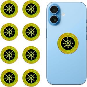 8 Pieces of Cell Phone Protection Neutralizers Stickers, Blockers Equipment Stickers for All Phones Tablets Laptops Computer WiFi All Devices Gold