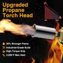 Sondiko Powerful Cooking Propane Torch Gun, Culinary Torch Campfire Starter, Adjustable Weed Torch Burner for Searing Steak, BBQ, Welding (Gold & Black) Propane Tank Not Included