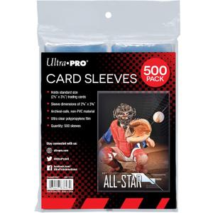 Ultra PRO - Penny Sleeves® Clear Card Sleeves for Standard Size Trading Cards measuring 2.5" x 3.5" (500 count pack)