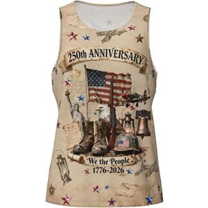 Pagaduan Kids Tie Dye Tank Tops Childrens Sleeveless T Shirts Size 10 Hippies Tees Crew Neck Sleeveless Undershirt for 13-14 Years Boys Girls 250th Anniversary We the People1776-2026 Tank L