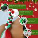 5 x Holiday Color 2 Psc Pigtail with Detachable Suction Cup Motorcycle Ponytail Bicycle Braids Hair Tails for Any Decorations Christmas