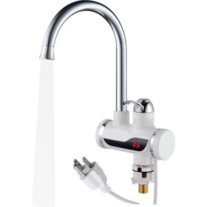 110V Instant Tankless Electric Water Heater Faucet 360 Rotating Hot Water Faucet with LED Digital Display Fast Heating Tap for Kitchen Bathroom Big Under Bend