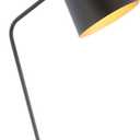JONATHAN Y 23" Black/Brass Gold 1-Light Metal LED Task Lamp, Modern Arched Desk Lamp for Home Office or Reading Nook with Tilting Head, UL Listed, LED Bulb Included JYL6002A