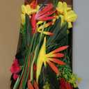 Hotop 4 Set/ 16 Pcs Artificial Tropical Flower Bouquets Bulk for Hawaii Centerpieces Bird of Paradise Lily Bouquet Permanent Flower Tropical Plant Party Office Home Decor (Multiple Color)