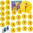 Lenwen 30 Pcs Classroom Clock Kit 24 Hours Learn to Tell Time Teaching Clock Toy for Kids Teaching Time Resources for Kids Learning Teacher Classroom Supplies