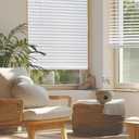 REGAL estate Cordless 2" Faux Wood Blinds for Inside Mount, 24.5" W x 48" H, White 2 Pack