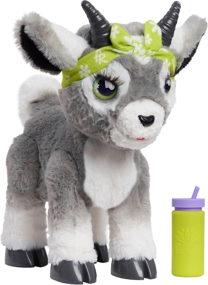 furReal Daisy the Yoga Goat Interactive Toy, 11inch Realistic Plush, Kids Toys for Ages 4 Up by Just Play