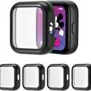 Valband 4 Packs Screen Protector Compatible with SyncUp Watch, Ultra Slim Soft Full Cover Case for SyncUp Kids Watch, Black/Black/Black/Black, Set of 3