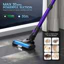 Bieiao Cordless Vacuum Cleaner, Stick Vacuum with LED Display, 2 Modes 6 in 1 Lightweight Rechargeable Cordless Stick Vacuum with 40Min Detachable Battery Vacuum Cleaner for Home Hard Floor Carpet