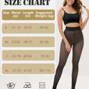 HONGTEYA 2 Pairs Fleece Lined Tights Women - Warm Sheer Pantyhose Fake Translucent Tights Winter Thermal Leggings (M)