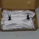 Rergy Cabinet Handles Marble Drawer Pulls and Knobs, 10Pack White Marble & Black 5inch Hole Center, T-Bar Hardware for Kitchen Dresser Zinc Alloy Furniture