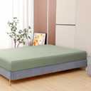 Toodou Sage Green Twin Fitted Sheet is Made of Brushed Microfiber for Ultimate Comfort-The Mattress Covers Have Superior Breathability and Softness Compared