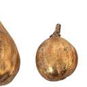 Creative Co-Op Resin Figs with Gold Finish (Set of 5 Pieces)