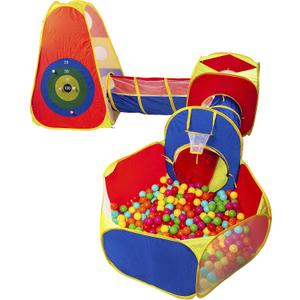 BalanceFrom 5-Piece Ball Pit Tents and Tunnels, Toddler Jungle Gym Play Tent with Play Crawl Tunnel, Pit Balls NOT Included, Multiple