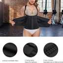 Eleady Waist Trainer Vest for Women Corset Trimmer Belt Slimming Body Shaper Tummy Control Cincher Workout Girdle (Black)