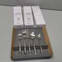 Fortessa Velo Brushed Flatware Set, 20-Piece, Brushed Stainless