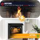Black Adjustable Fireplace Hood for 28 to 48" Fireplace Hood Heat Shield Equipped with Insulation Cotto