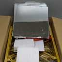 TUTOTAK Bar Cart, Serving Cart for Home, Drink Cart, Mobile Kitchen Shelf with Wine Rack and Glass Holder, Rolling Beverage Cart, Gold BC01BB031