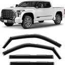 CLIM ART in-Channel Incredibly Durable Rain Guards Compatible with Toyota Tundra 2022-2025 CrewMax, Original Window Deflectors, Vent Window Visors, Vent Deflector, 4 pcs. - 619019