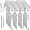 Potchen 1000 Pcs Clear Disposable Plastic Forks, Heavy Duty Plastic Utensils Bulk Cutlery Heavyweight Silverware Disposable Forks for Home Party Picnic Food, 5.8 Inches