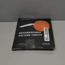 2 Pack Picture Lights for Wall, Rechargeable LED Picture Light Battery Operated with Remote, Dimmable Poster Light for Paintings, Portraits, Art Frames, Display Lighting for Wall Decor,Black