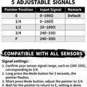 2" Fuel Level Gauge 8 Color Backlight 5 Signals Adjustable 0-190ohm,0-180ohm,10-180ohm,240-33ohm,240-30ohm,Fuel Gauge Kit for Boat Car RV Truck Vehicle Motorcycle