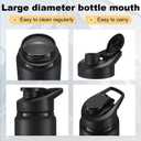 Domensi Aluminum Water Bottle Bulk, 25oz, Black 9, 24 Pack