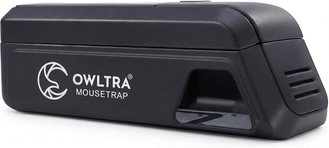 OWLTRA Indoor Electric Mouse Trap, Instant Eliminate Rodent Zapper with Pet Safe Trigger, Black, Small