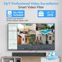 16 Channel 4K PoE Network Video Recorder NVR, 16 Port H.265 NVR Support 4K/2K/8MP/5MP/3MP/1080P PoE Camera, Remote Access, Motion Alarm, 24/7 Recording, Smart Playback, No Hard Disk Drive
