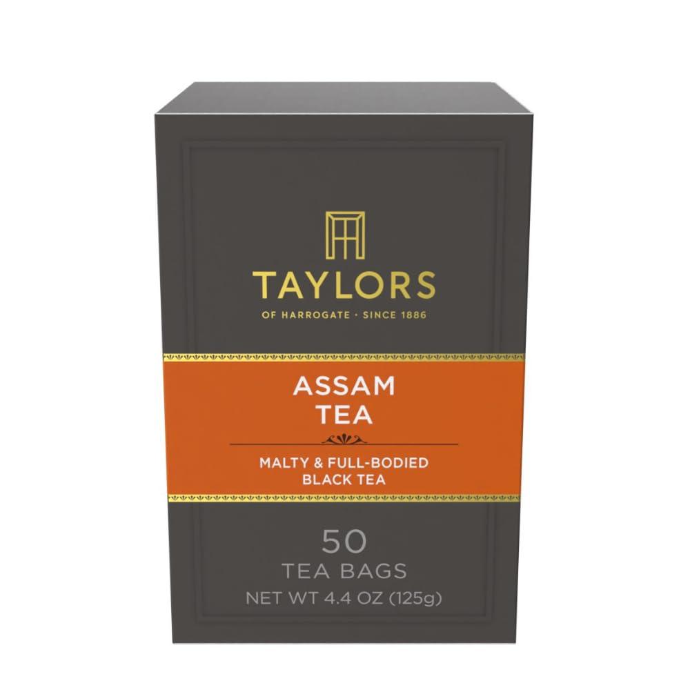 2 x Taylors of Harrogate Assam, Black Tea, Pillow Tea Bags, 50 Count (Pack of 1), Full-bodied, Satisfying & Malty, Caffeinated, Enjoy Hot or Iced, 50 Teabags (EXP 01/20/27)