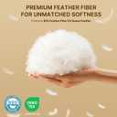 felo Feather Down Pillow Queen Size, CloudFusion Goose Down Pillow for Sleeping, Hotel Collection Bed Pillow for Side Back Pain Sleepers (20" x 30") (Blue)