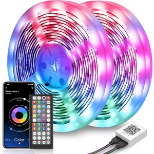 Nexillumi LED Lights for Bedroom 131ft Music Sync Color Changing Led Strip Lights (APP+Remote Control), RGB LED Strip for Room Decor Aesthetic Home Decor Gaming Room