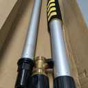 LAANPOLE Gutter Cleaning Tools from The Ground, 24FT Reach Rain Cleaner with Bendable Wand and Quick Connect Adapter for Garden Hose, 16FT