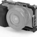 SMALLRIG ZV-E10 Cage with Silicone Handle and Built-in Threaded Holes, Cold Shoe and Quick Release Plate for Sony ZV-E10