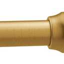 Moen Brushed Gold 44-72-Inch Adjustable Tension Mounted Straight Shower Curtain Rod for Bathroom, No Drilling Needed, TR1000BG