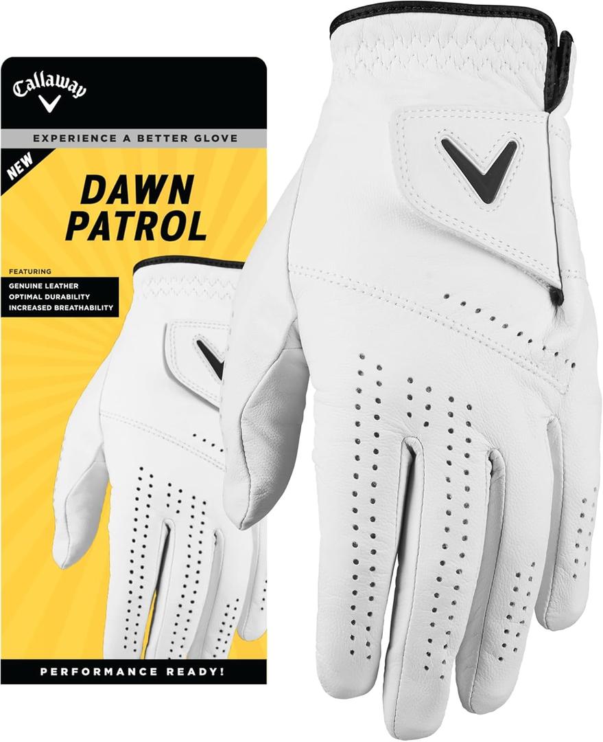 Callaway Golf Dawn Patrol Glove (Worn on Left Hand, White 2024, Small, Ladies)