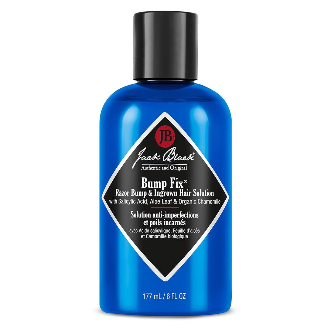 Jack Black Bump Fix, 6 Fl. Oz. Acne, Razor Bump & Ingrown Hair Solution Moisturizing Acne Treatment for Face, Aftershave for Razor Bumps, Ingrown Hair Serum for Men