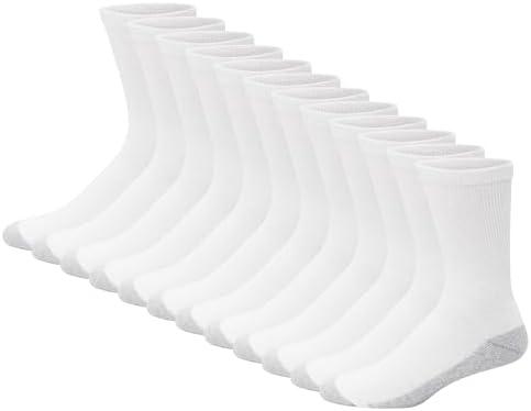 Hanes Men's Double Tough Crew Socks, 12-Pair Pack